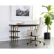 Levigne 55 X 20 inch Black / Antique Brass Desk